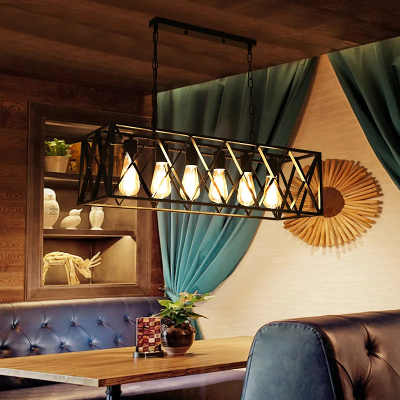Elena's Retro Loft 6 Bulb Industrial Chandelier
