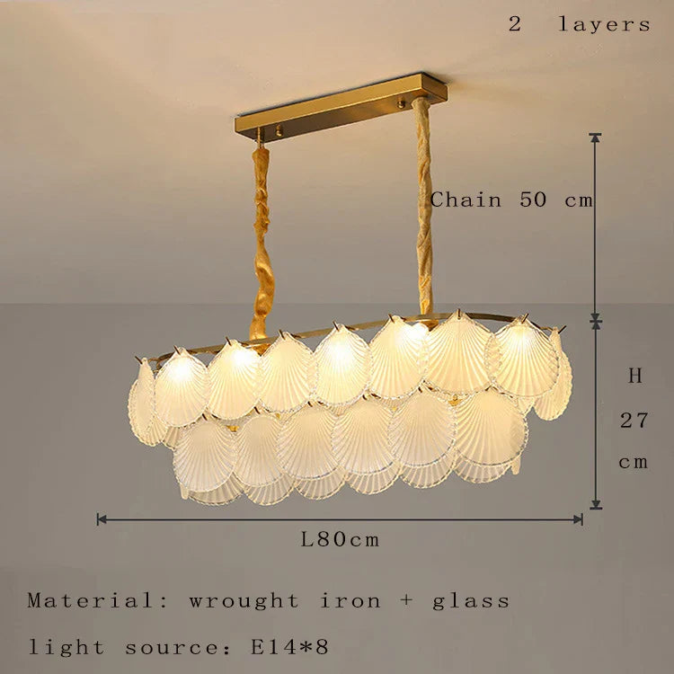 Nordic Postmodern Glass Chandelier - Simple Elegance for Your Living Room, Dining Room, Bedroom, and Study