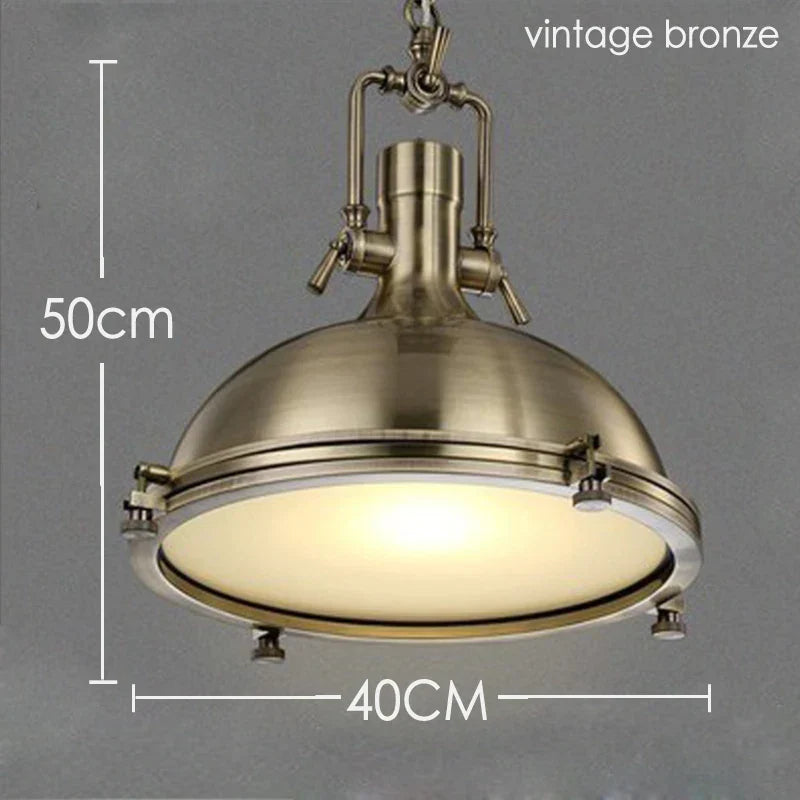 Nora's Retro Industrial Metal Pendant Light