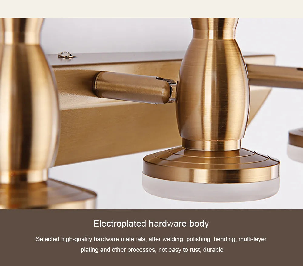 Brass Mirror Lamp - Stylish Wall Light for Bathroom Cabinet, Vanity, and More