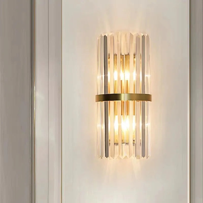 Modern Wall Sconce Lights - Crystal Bedside, Dining, Living Room, Aisle, Corridor, Stair Lighting for Hotel and Restaurant, Glass Lamp