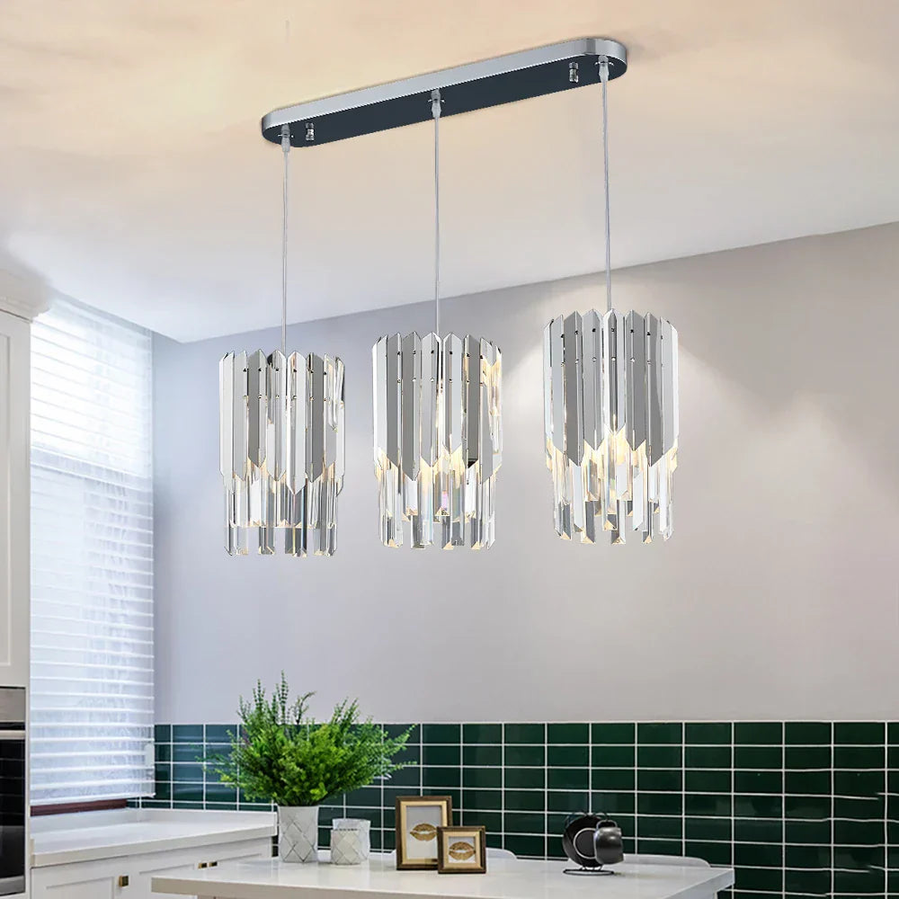 Round Gold K9 Crystal LED Chandelier for Living Spaces - Dining, Bedroom, and More