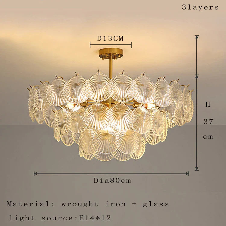 Nordic Postmodern Glass Chandelier - Simple Elegance for Your Living Room, Dining Room, Bedroom, and Study