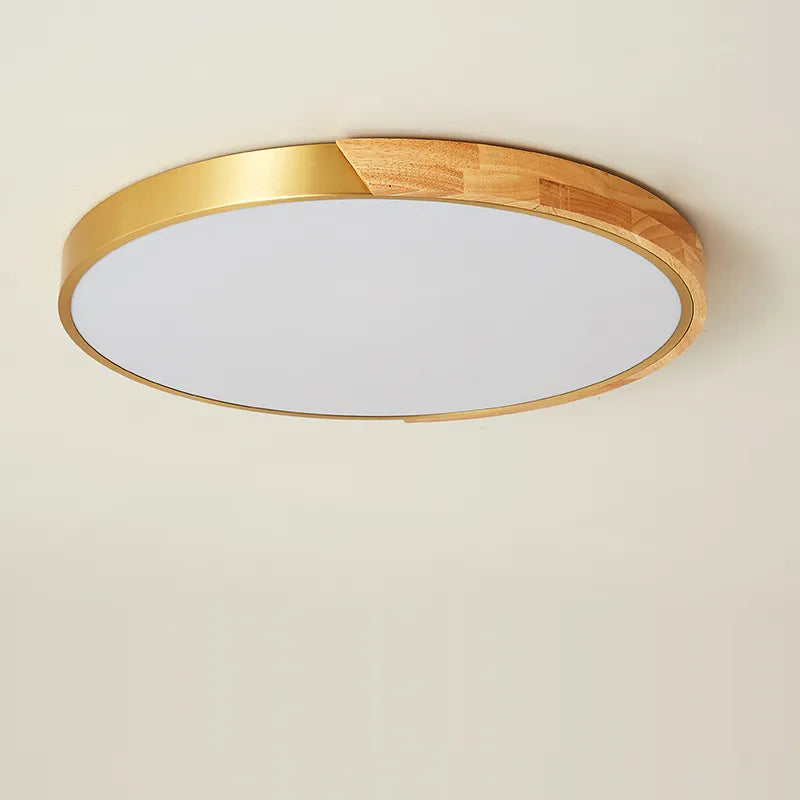 Modern Ultra-Thin LED Ceiling Lamp - Elegant Gold Surface Installation