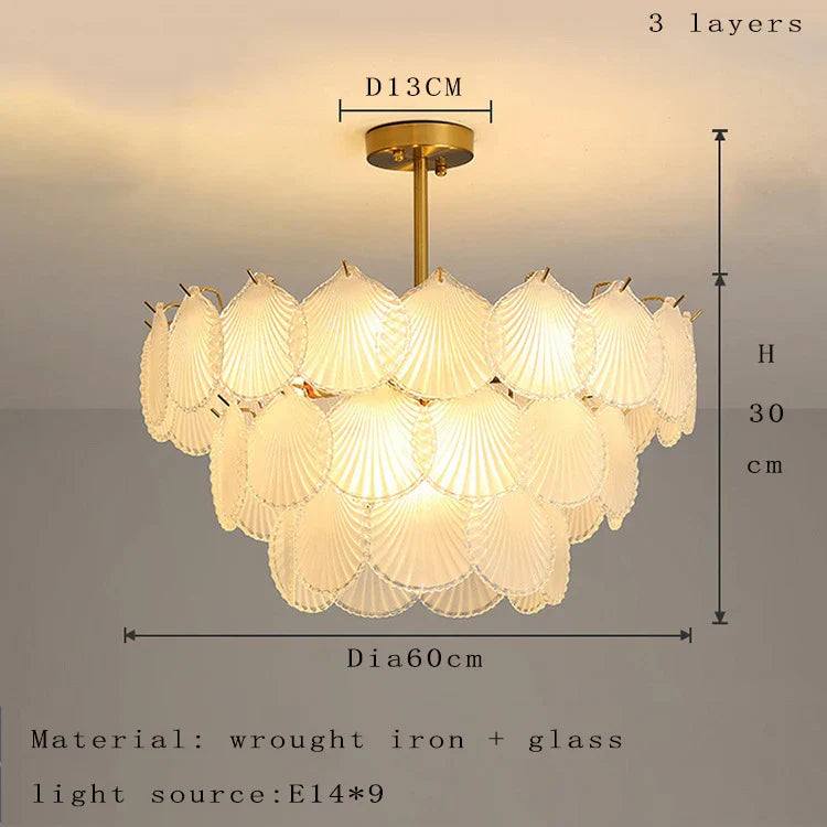 Nordic Postmodern Glass Chandelier - Simple Elegance for Your Living Room, Dining Room, Bedroom, and Study