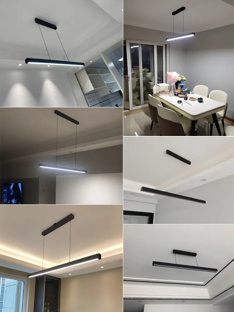 Nordic Modern Dining Room Chandelier - Versatile Lighting for Dining Tables, Bars, Restaurants, Kitchens, and Offices with LED Strip Lamps