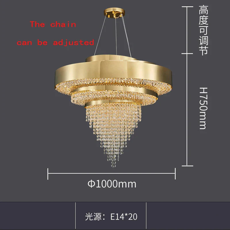 Modern Crystal Chandelier - Artful Elegance for Living and Dining Spaces