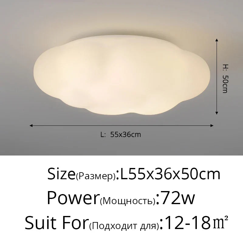 Clouds Ceiling Light - Perfect for Dining Room, Children's Bedroom, Hall - White LED Chandelier - Creative Decorative Lighting Fixture for Daily Illumination