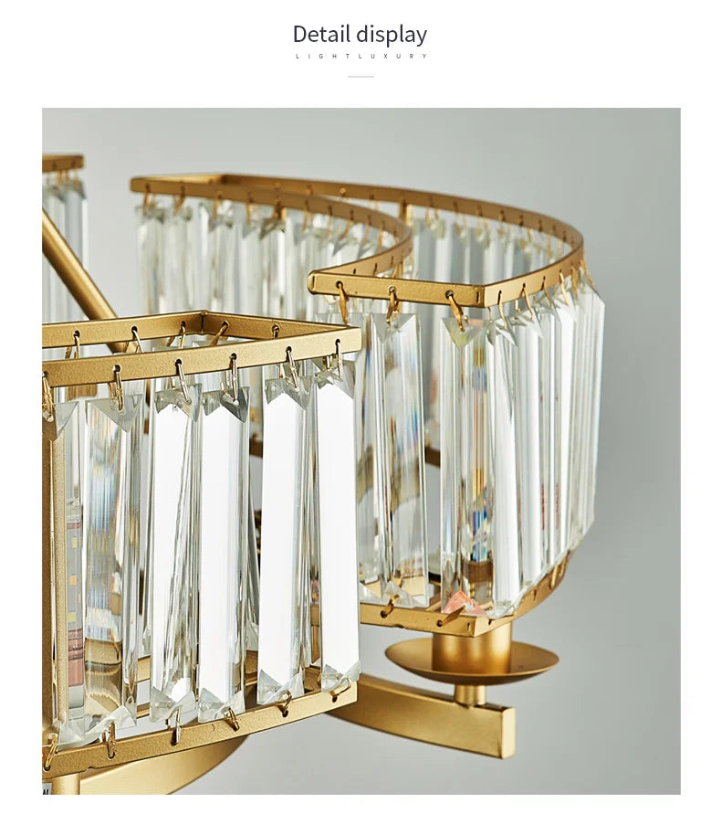 Zoe's K9 Crystal Modern Glass Chandelier - Copper Luxury Hanging Lamp