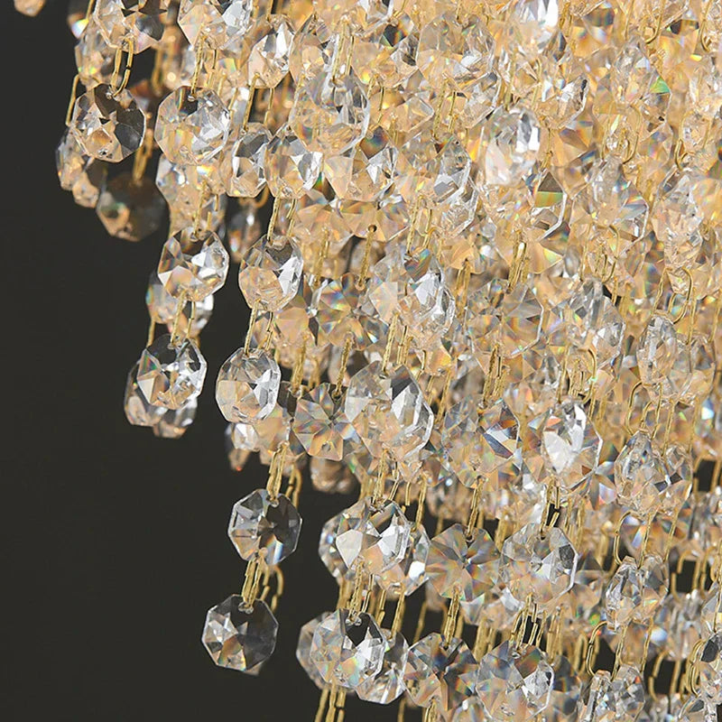 Modern Crystal Chandelier - Artful Elegance for Living and Dining Spaces