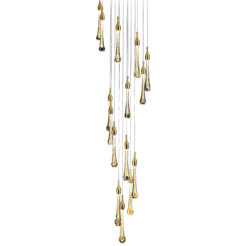 Elegant Postmodern Spiral Staircase Chandelier - A Creative Lighting Fixture for Bedrooms, Dining Rooms, and Villa Duplex Floors