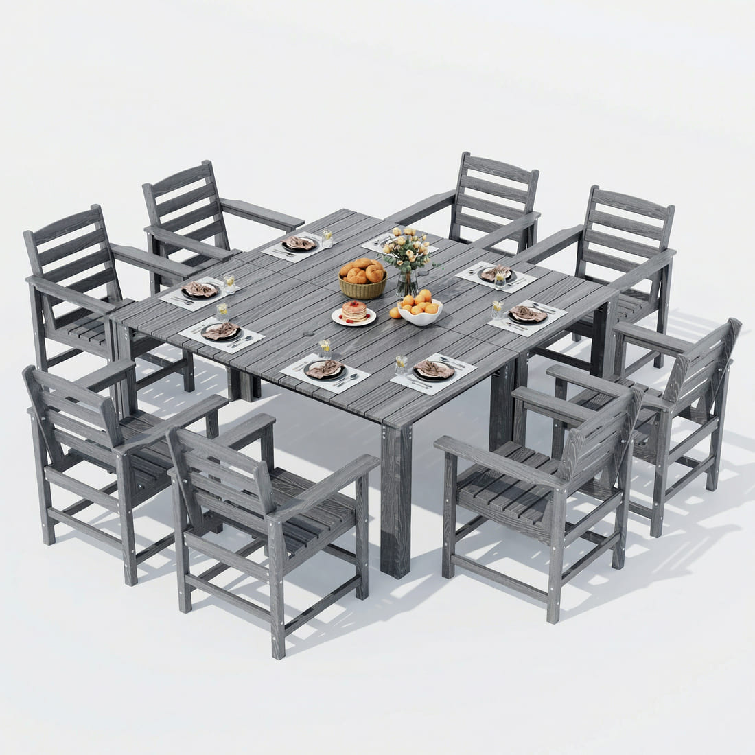 Pamapic 7-Piece HDPE Patio Dining Set
