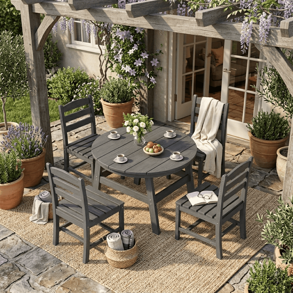 Pamapic 7-Piece HDPE Patio Dining Set