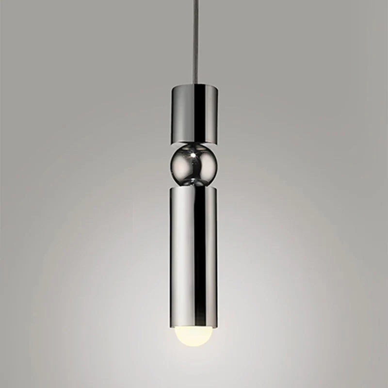Nordic simple loft restaurant bar window single head pendant lamp GU10 bedroom bedside coffee hotel brass small chandelier