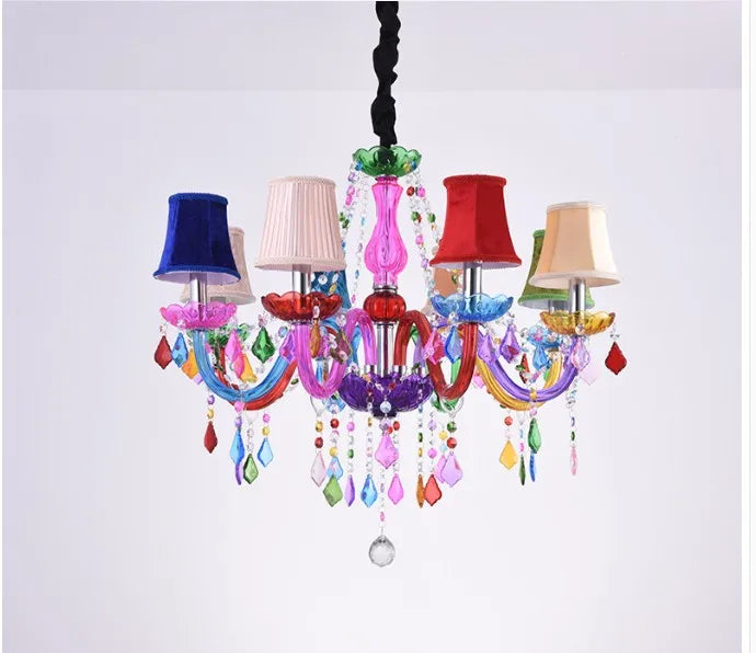 Bohemian Tiffany Style Crystal Chandelier - Vibrant Home Decor Lighting