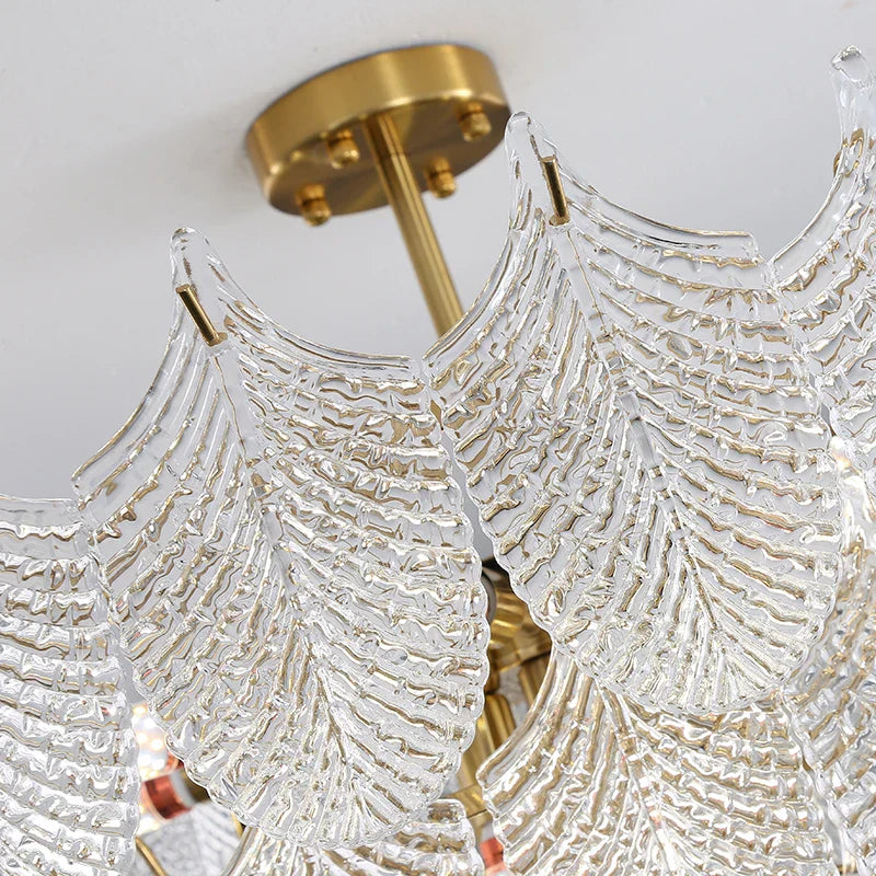 Postmodern Glass Chandelier - Elegant Lighting for Living Rooms, Bedrooms, Dining Rooms, and Model Spaces