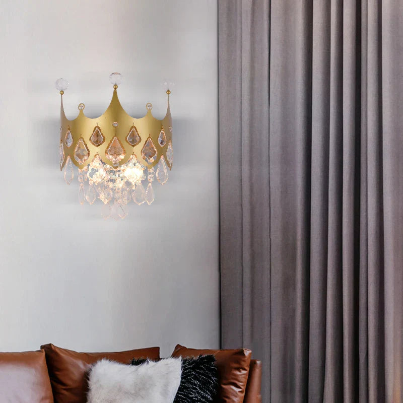 Emilia - Nordic Wall lamp Bedroom Bedside Lamp Aisle Crystal Background Wall Lamp Creative Modern Minimalist Home Living Room Wall Lamp