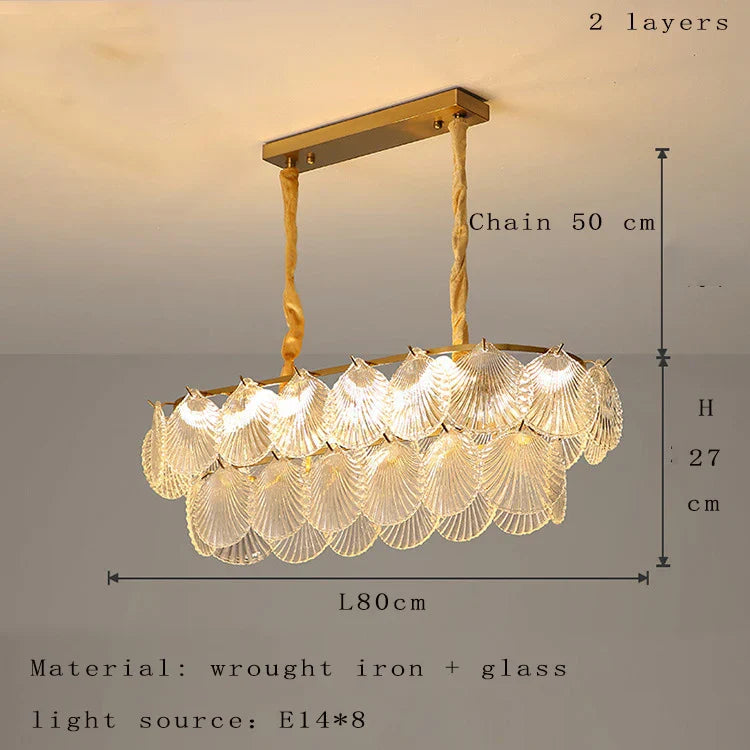 Nordic Postmodern Glass Chandelier - Simple Elegance for Your Living Room, Dining Room, Bedroom, and Study