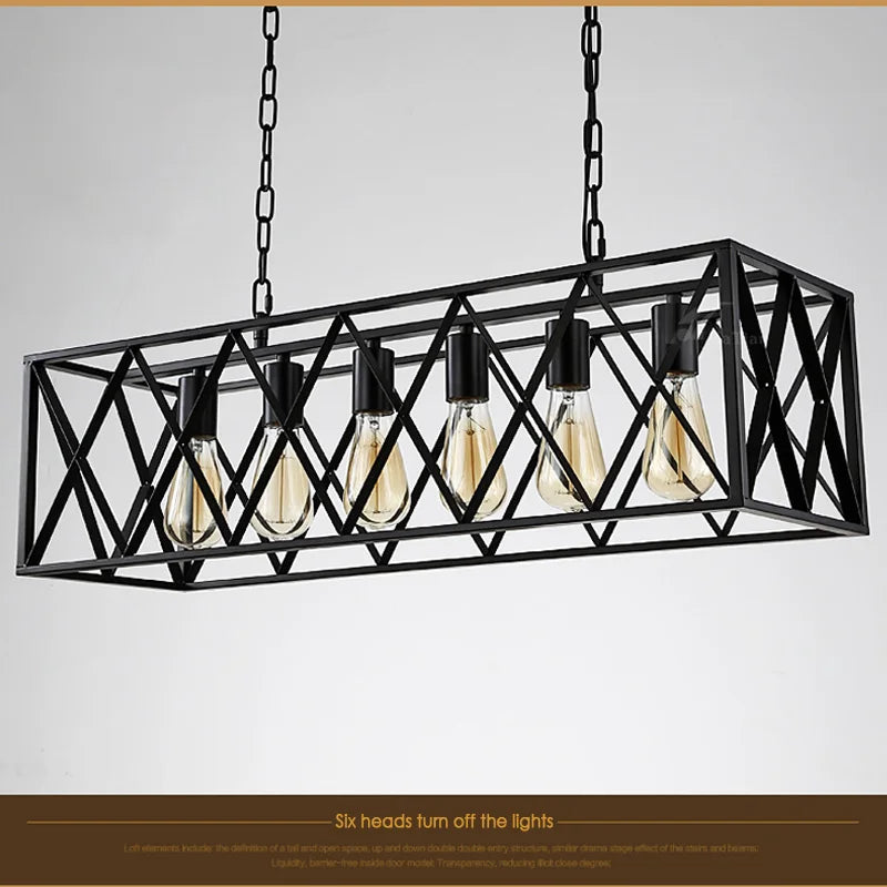 Elena's Retro Loft 6 Bulb Industrial Chandelier