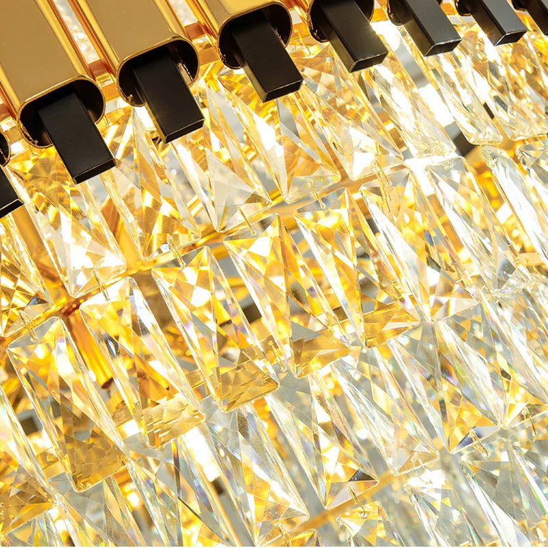 Duplex Building Chandelier - Post-Modern Light Luxury Crystal Elegance for Villas, Living Rooms, and Staircase Illumination