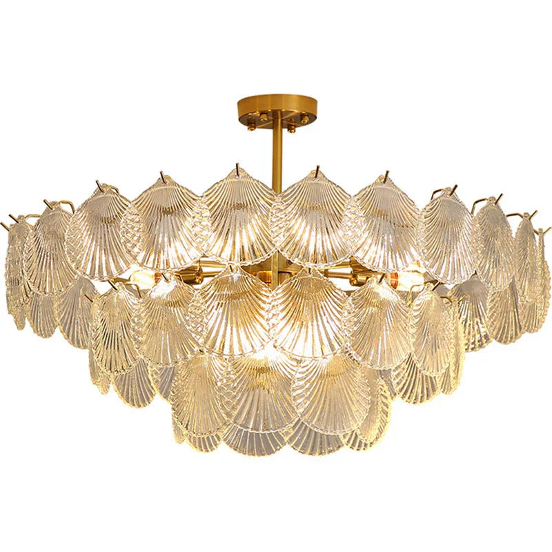 Nordic Postmodern Glass Chandelier - Simple Elegance for Your Living Room, Dining Room, Bedroom, and Study