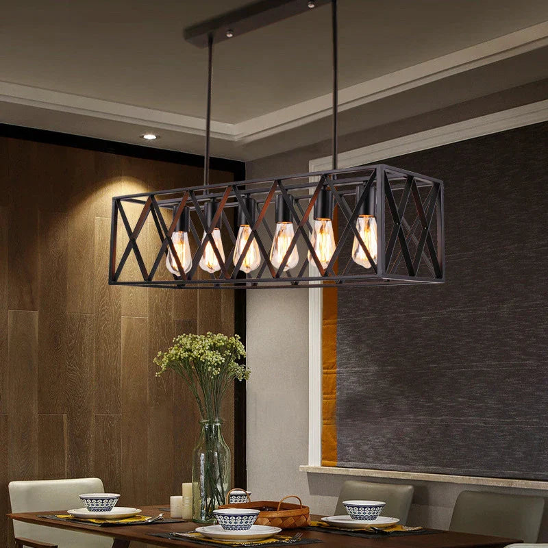 Elena's Retro Loft 6 Bulb Industrial Chandelier