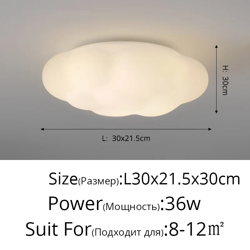 Clouds Ceiling Light - Perfect for Dining Room, Children's Bedroom, Hall - White LED Chandelier - Creative Decorative Lighting Fixture for Daily Illumination
