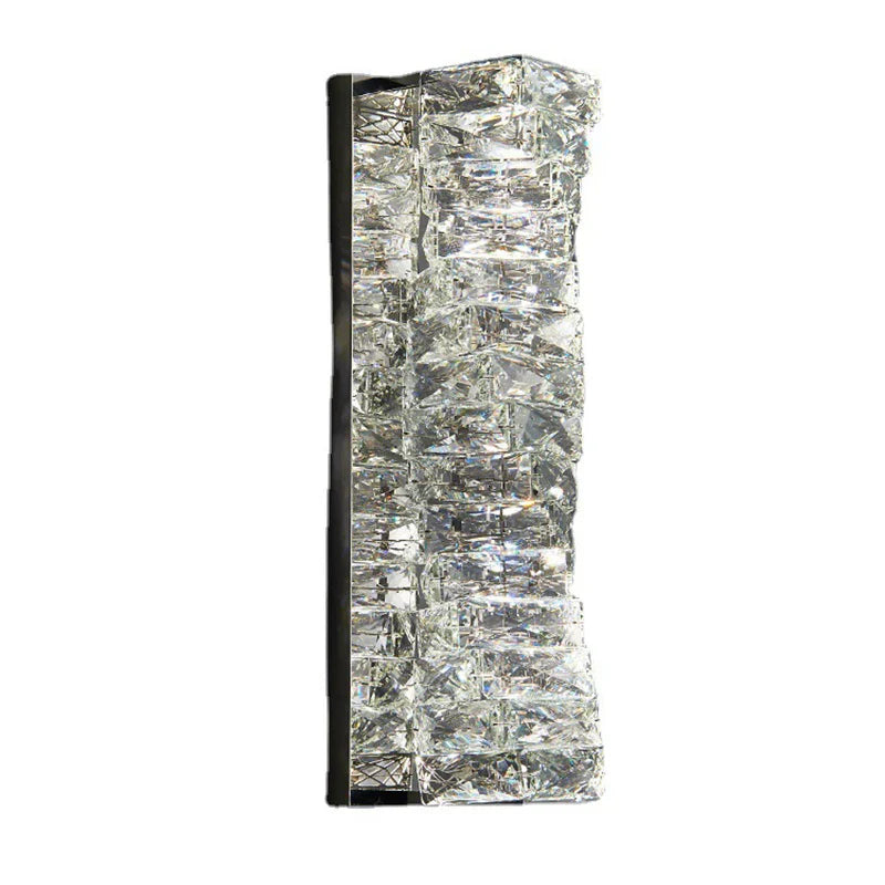 Chloe's - 3 Color Temperature Wall Lamp Crystal K9 LED Wall Light Chrome Gold Indoor Bright Wall Sconce for Living/Dining/Bed Room Hotel
