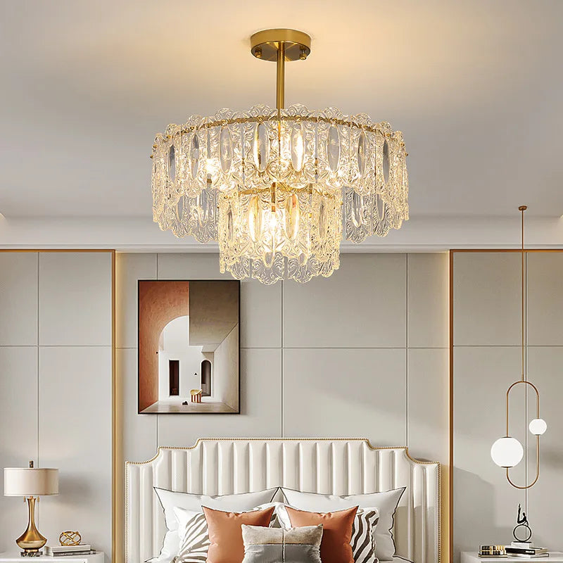 Elegant Post-Modern Glass Chandelier - A Personality Creative High-End Addition for Living Rooms, Dining Rooms, and Bedrooms