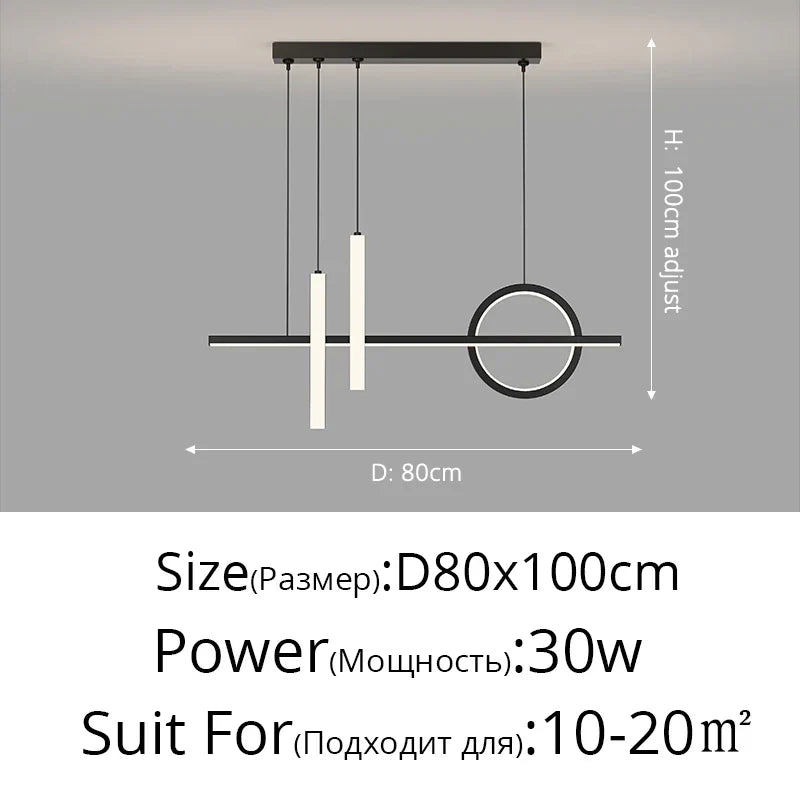 Contemporary LED Pendant Lights - Ideal for Dining Tables, Kitchens, Bedrooms, Living Rooms, and More