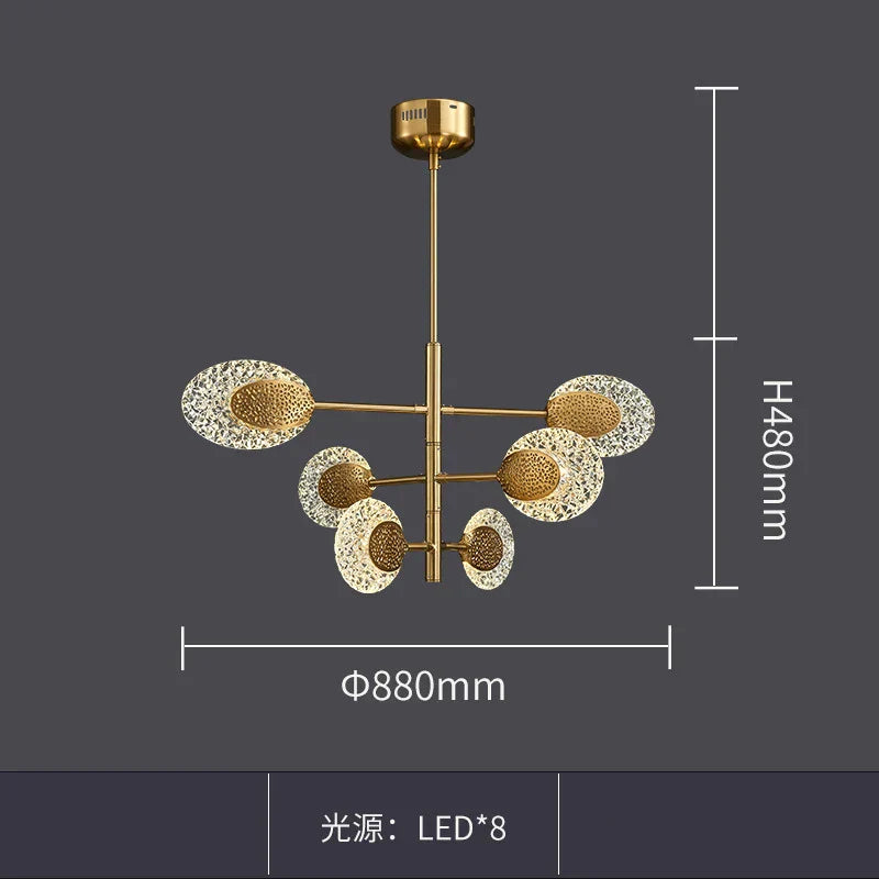 Nordic Post-modern Light Luxury Glass Art Chandelier - Personalized Elegance for Duplex Buildings, Villas, Dining, and Living Spaces
