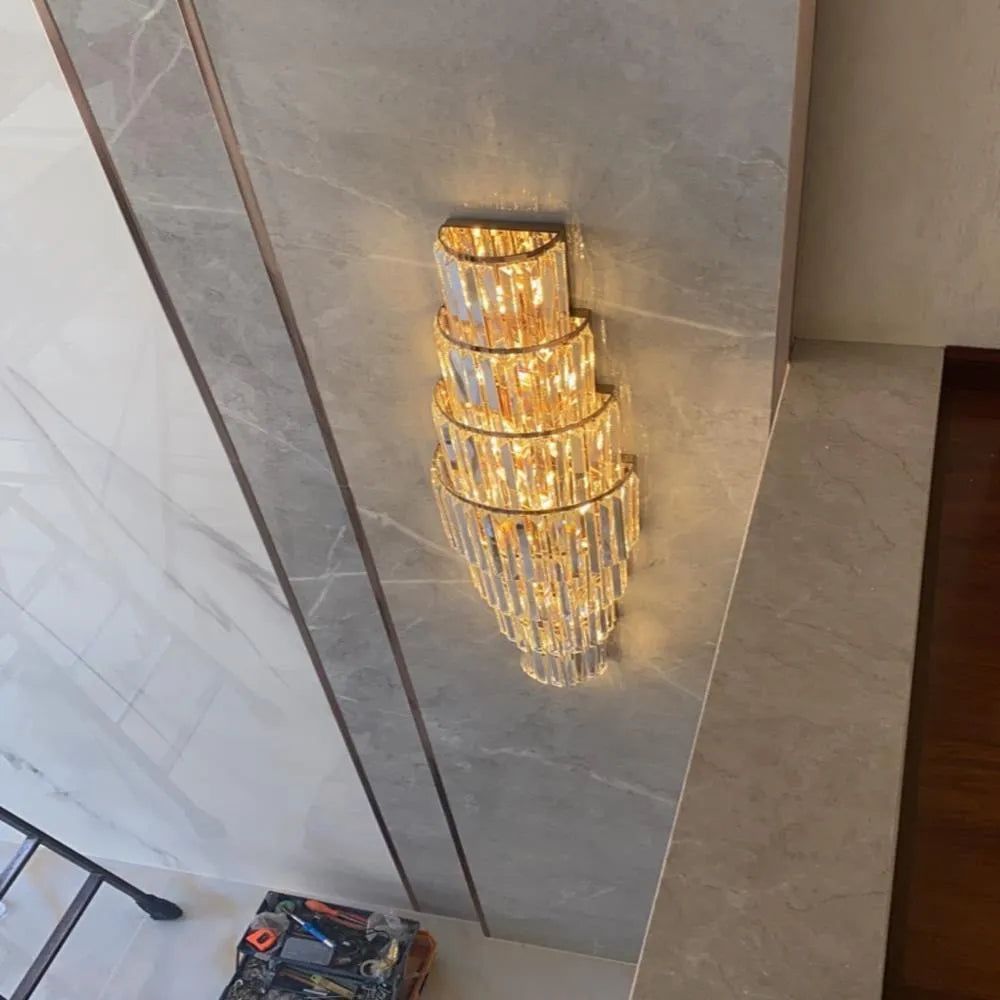 Avery's Crystal LED Wall Lamp - Simple Elegance for Your Living Spaces