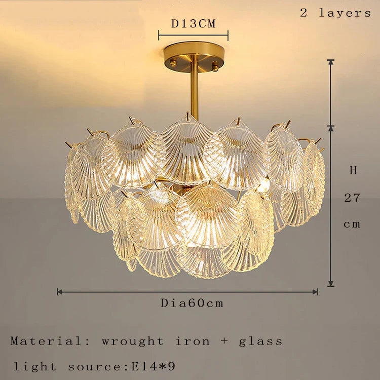Nordic Postmodern Glass Chandelier - Simple Elegance for Your Living Room, Dining Room, Bedroom, and Study