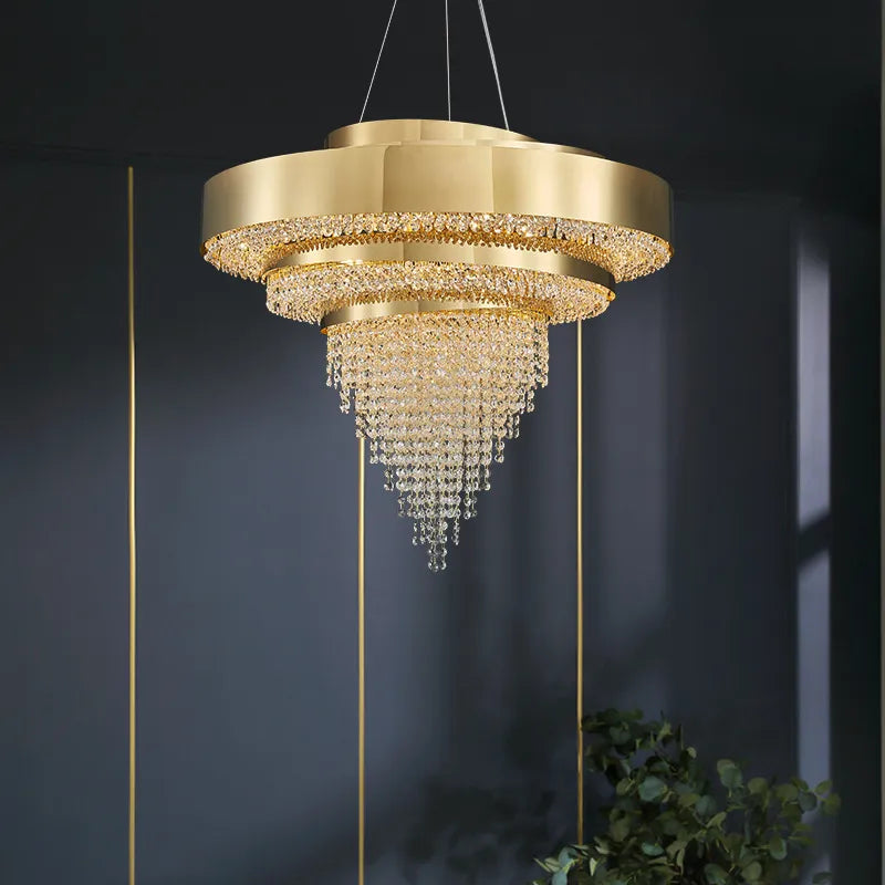 Modern Crystal Chandelier - Artful Elegance for Living and Dining Spaces