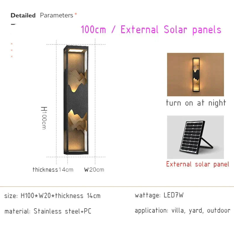 Anaïs's Waterproof Solar LED Outdoor Light - Chic Garden and Street Lamps