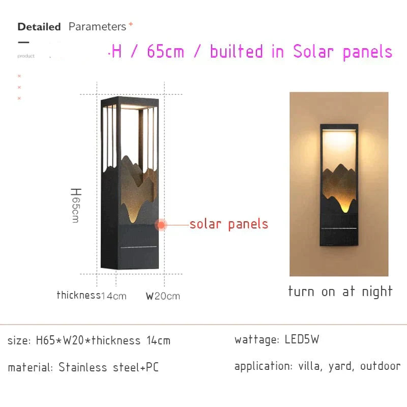 Anaïs's Waterproof Solar LED Outdoor Light - Chic Garden and Street Lamps