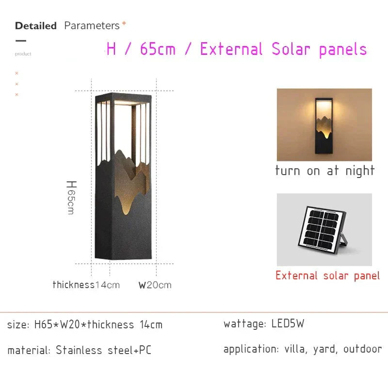 Anaïs's Waterproof Solar LED Outdoor Light - Chic Garden and Street Lamps
