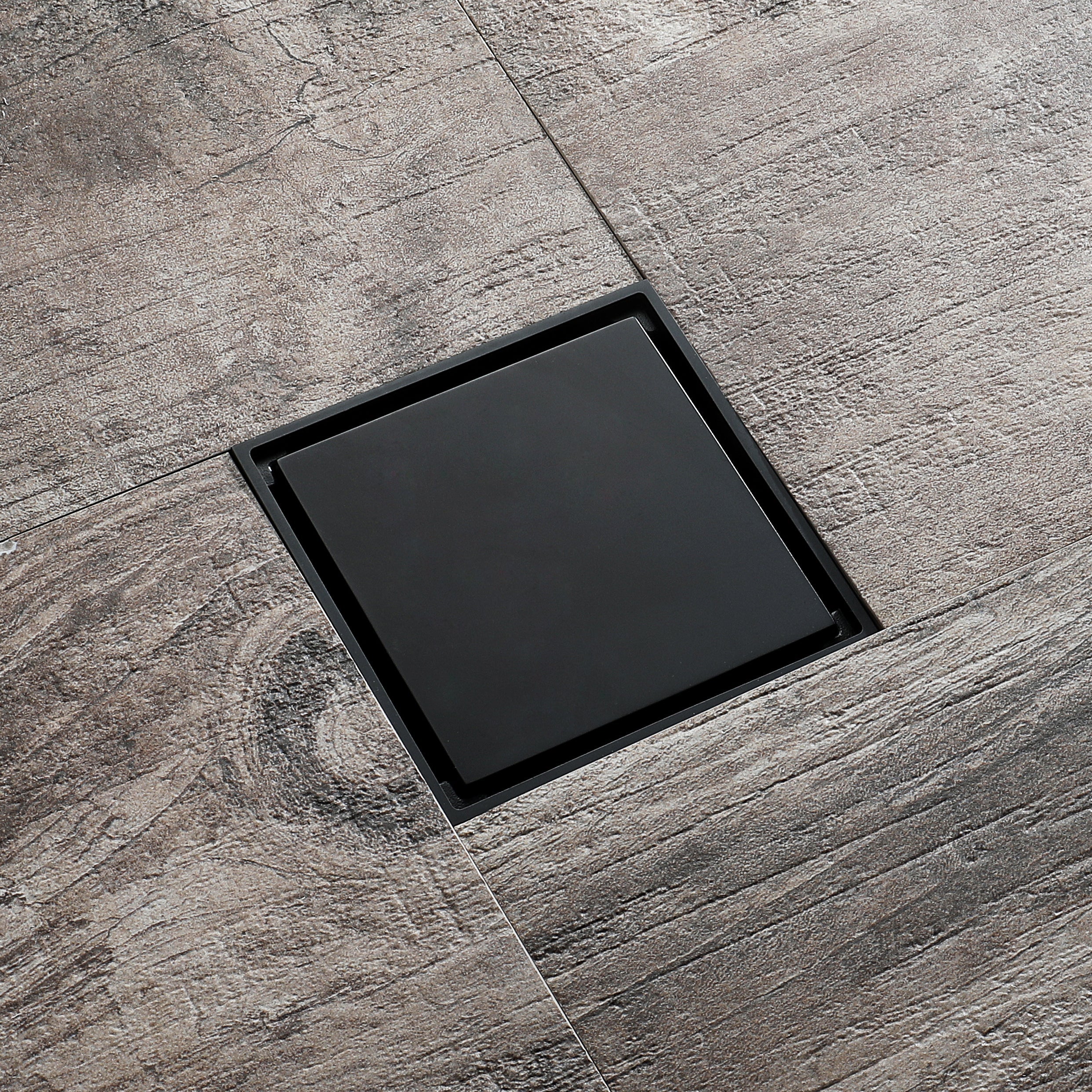 Matte Black brass floor drain 4x4inch