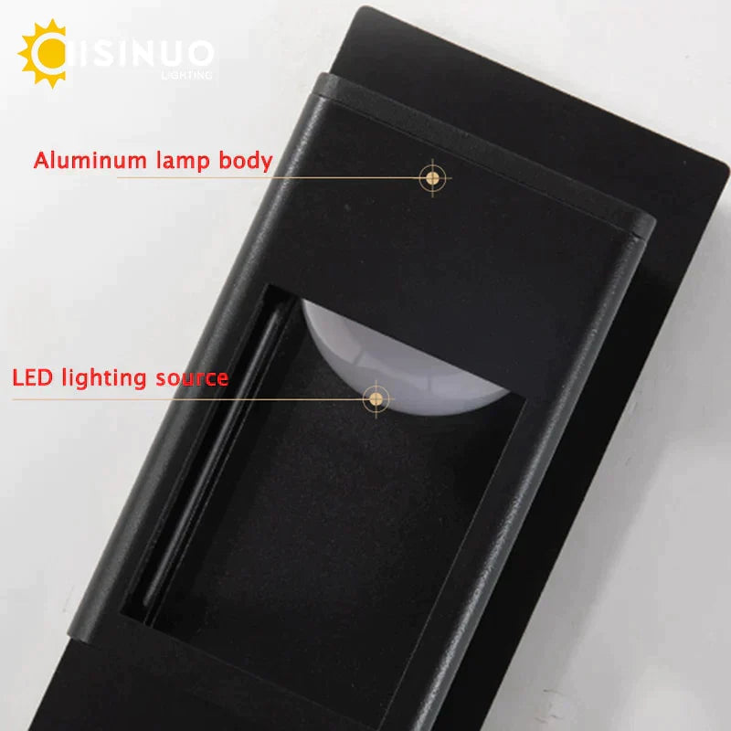 Charlotte's IP67 Waterproof Outdoor LED Wall Light with Motion Sensor - Stylish Garden and Porch Sconce