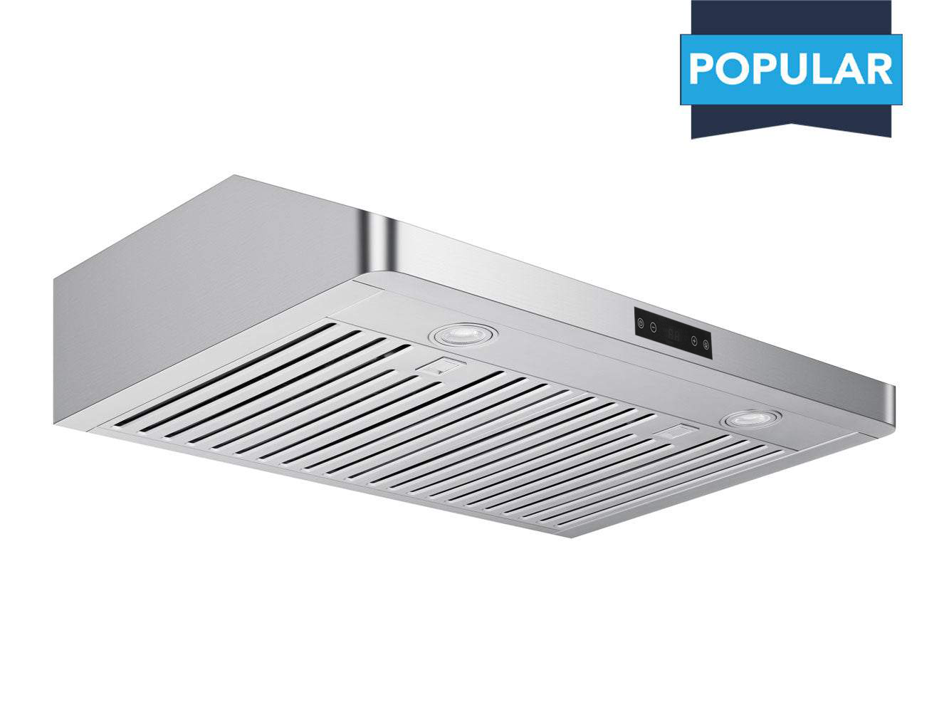30 Inch 600 CFM Under Cabinet Range Hood with Push Button Controls - VICTORY Luna
