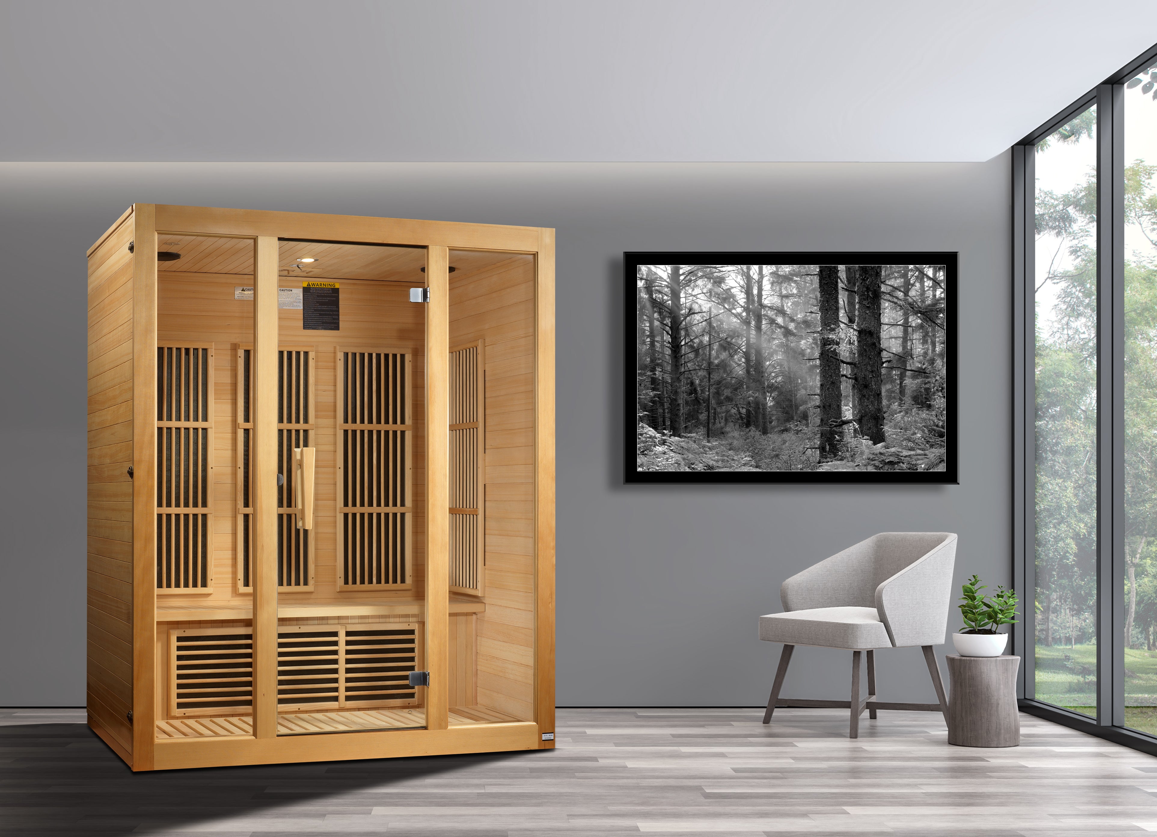 Maxxus Bellevue 3 Person Low EMF Infrared Sauna (MX-J306-01)