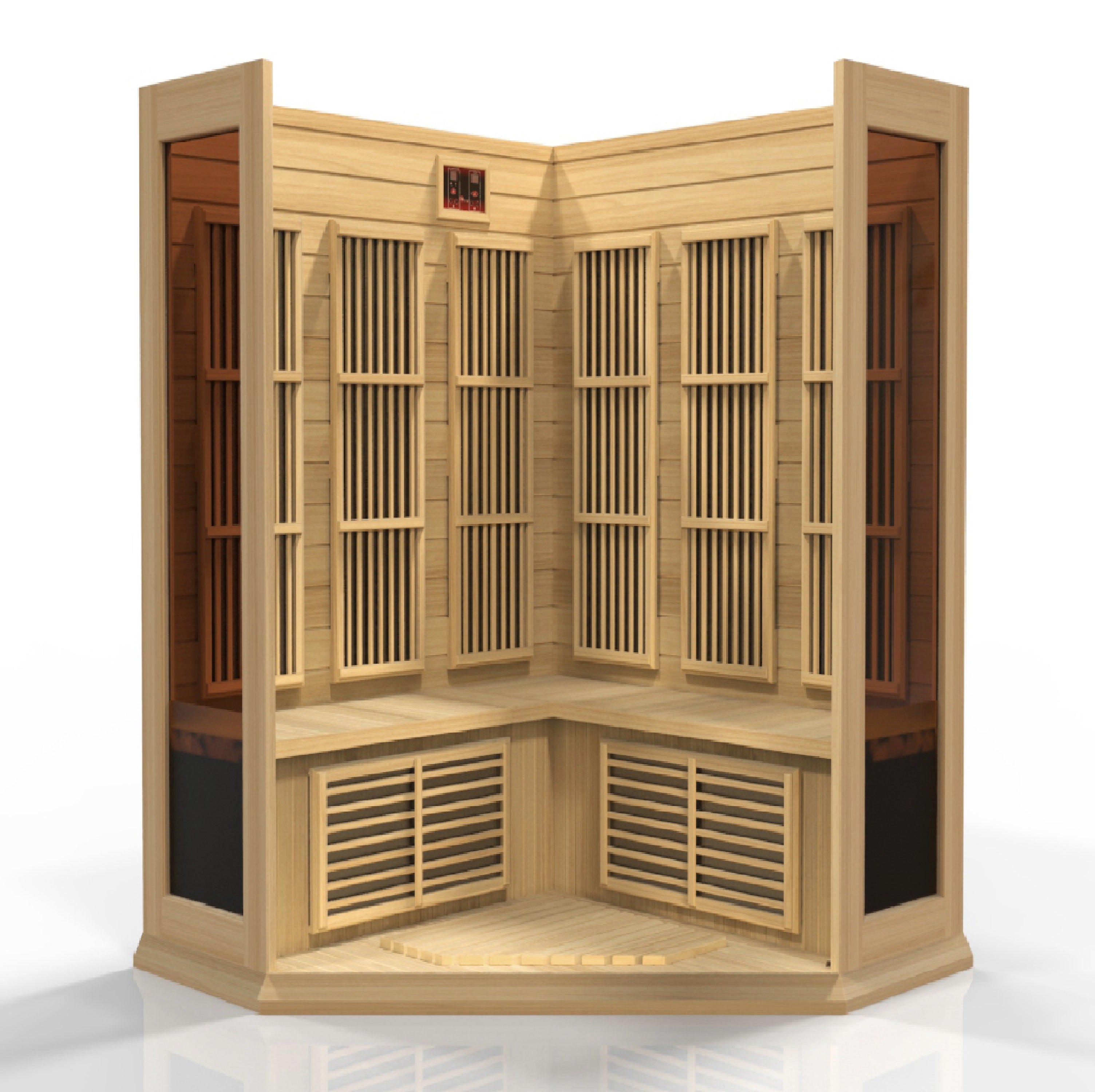 Maxxus 3 Person Corner Low EMF Infrared Sauna (MX-K356-01)