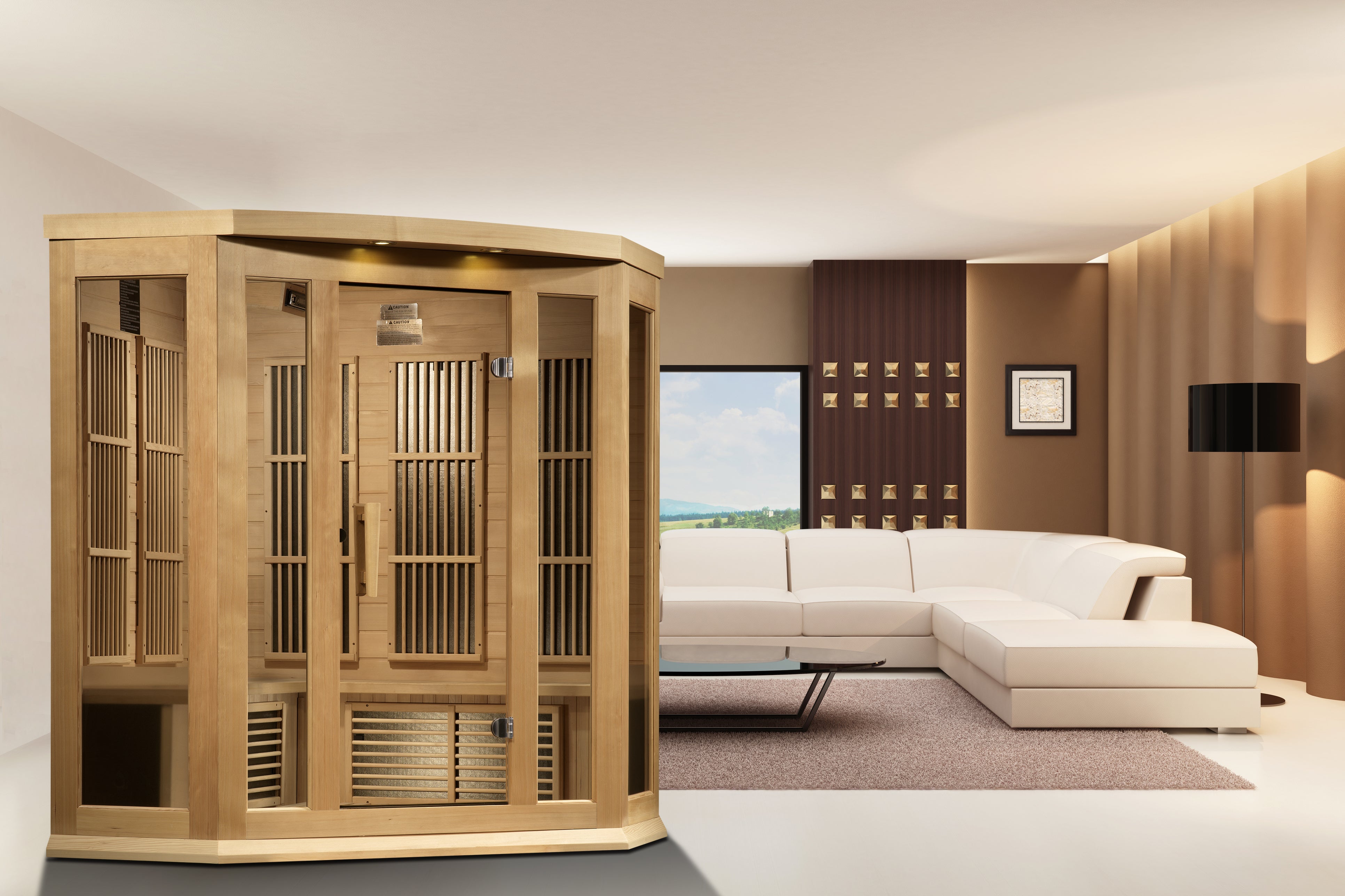 Maxxus 3 Person Corner Low EMF Infrared Sauna (MX-K356-01)