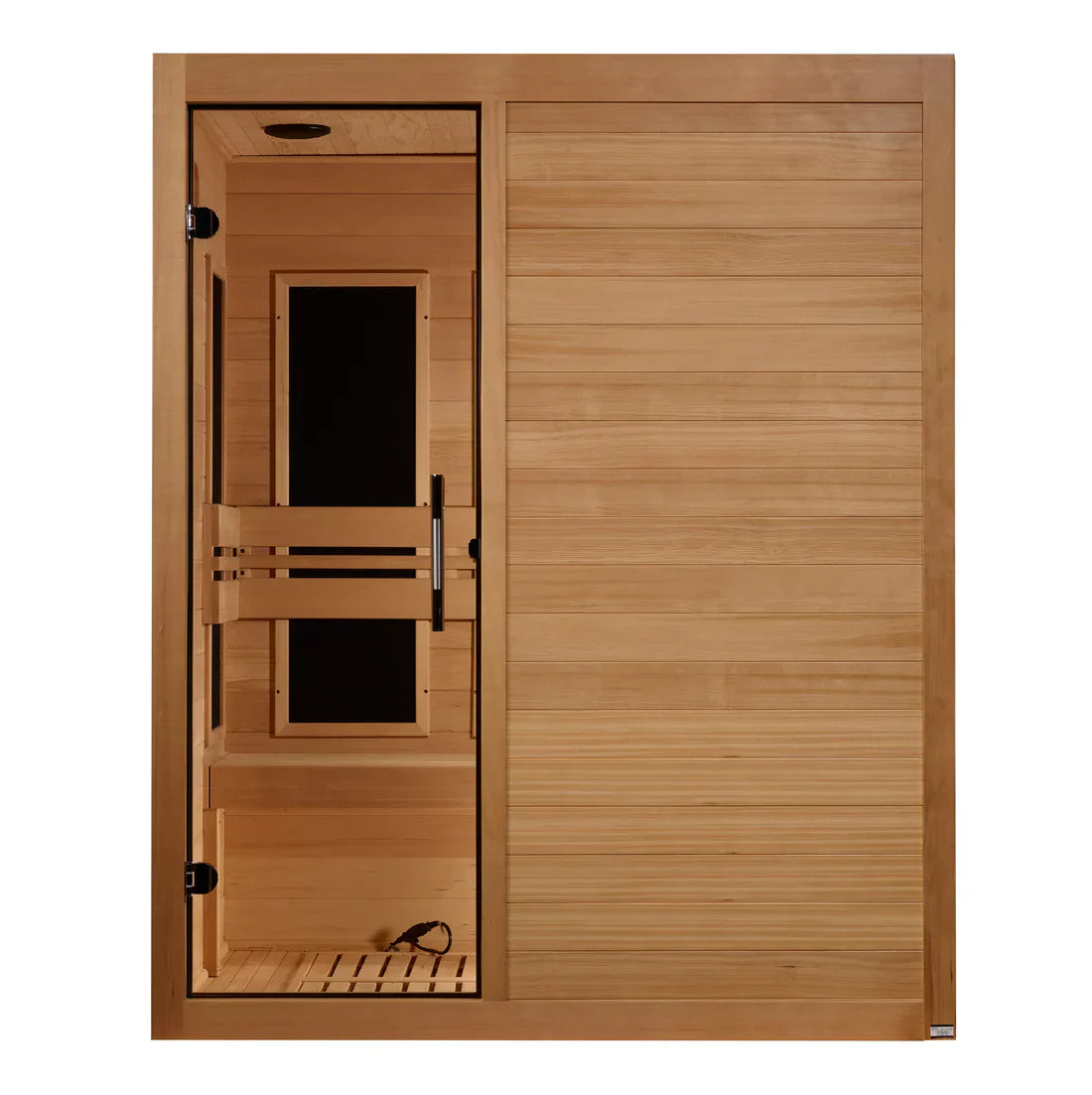 Dynamic Toscana DYN-6315-05 2026 3-person low EMF FAR infrared sauna in Canadian Hemlock with tempered glass door