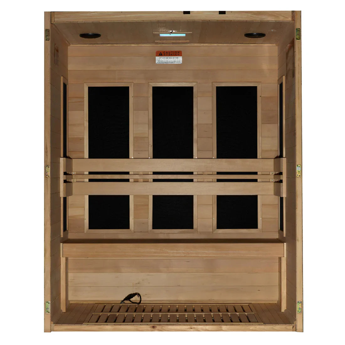 Dynamic Toscana Elite 2026 | 3-Person Ultra Low EMF FAR Infrared Sauna | 8 PureTech Carbon Panels 360° Heat | Removable Bench | Built-In Reading Light | Dual Speakers & Preamp | DYN-6315-05 Elite