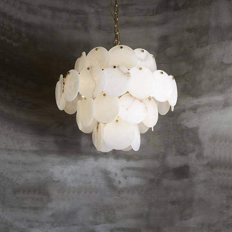 Marble Multi-Tiered Round Chandelier