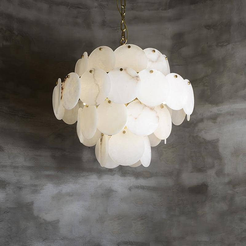 Marble Multi-Tiered Round Chandelier