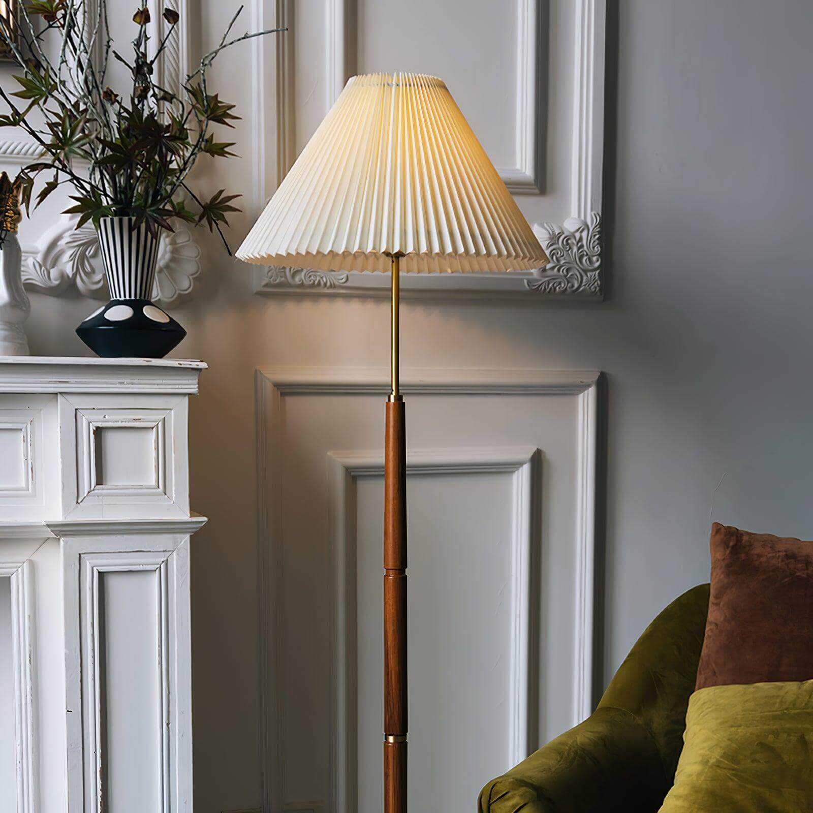 Mid Century Pleated Floor Lamp