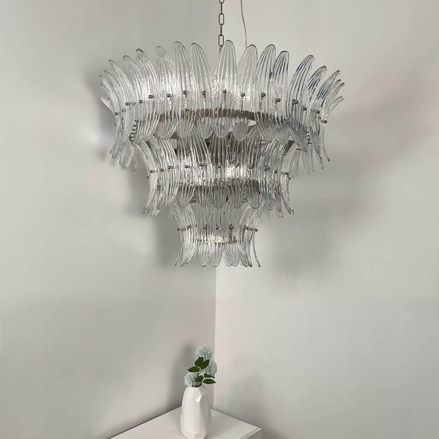 Murano Palmette Glass Chandelier