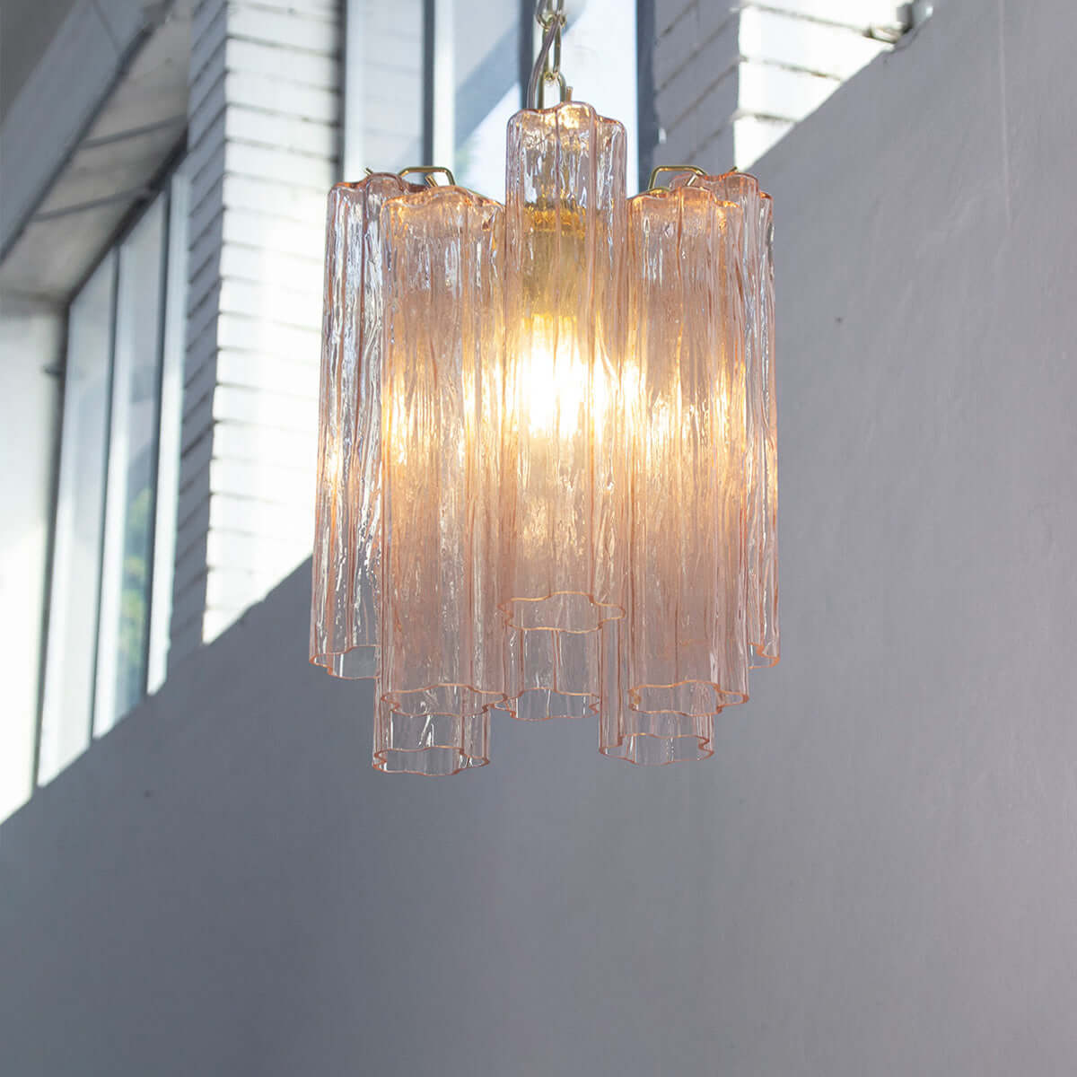 Murano Tubes Chandelier 11"